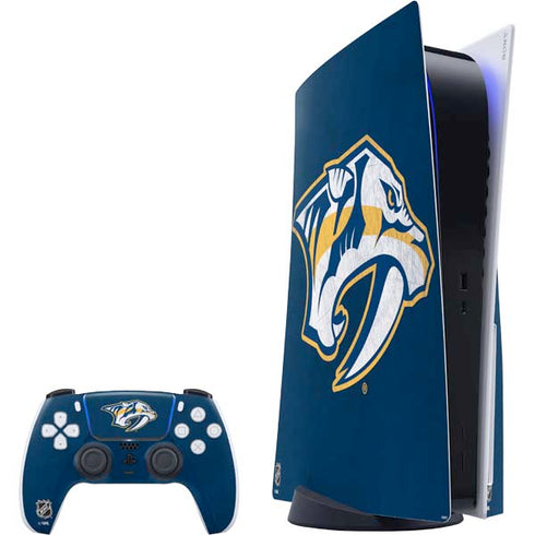 NHL Nashville Predators Distressed PS5 Bundle Skin