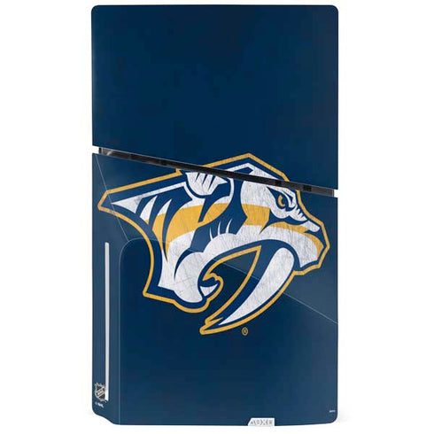 NHL Nashville Predators Distressed PS5 Slim Disk Console Skin