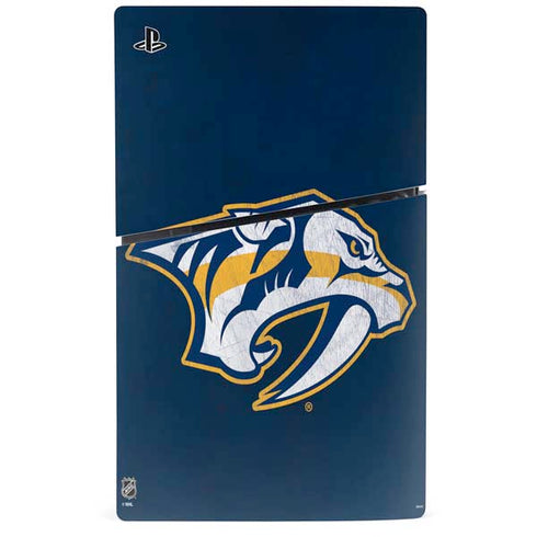 NHL Nashville Predators Distressed PS5 Slim Digital Edition Console Skin