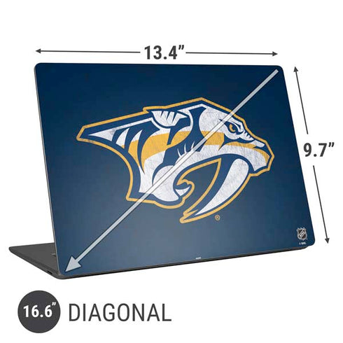 NHL Nashville Predators Distressed Universal Laptop 16.6in (13.4 x 9.7in) Skin