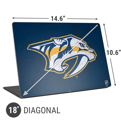 NHL Nashville Predators Distressed Universal Laptop 18in (14.6 x 10.6in) Skin