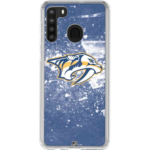 NHL Nashville Predators Frozen Galaxy A21 Clear Case