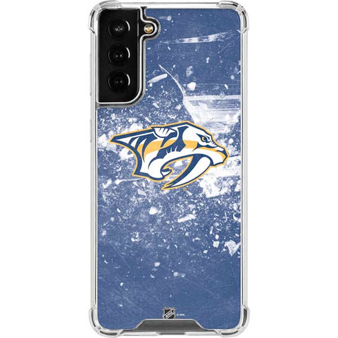 NHL Nashville Predators Frozen Galaxy S21 FE Clear Case
