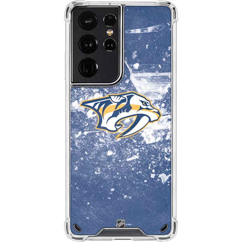 NHL Nashville Predators Frozen Galaxy S21 Ultra 5G Clear Case