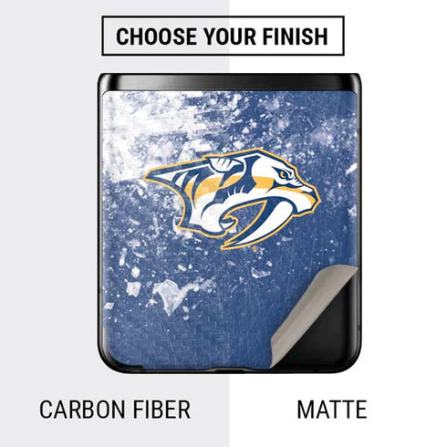 NHL Nashville Predators Frozen Galaxy Z Flip Skin