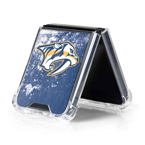 NHL Nashville Predators Frozen Galaxy Z Flip5 5G Clear Case