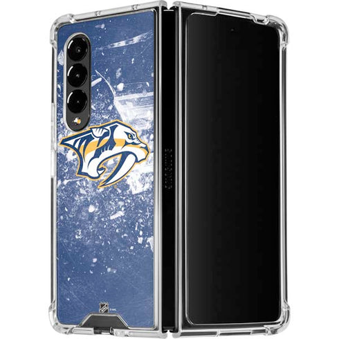 NHL Nashville Predators Frozen Galaxy Z Fold4 5G Clear Case
