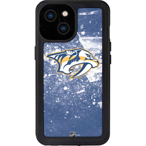 NHL Nashville Predators Frozen iPhone 13 Mini Waterproof Case