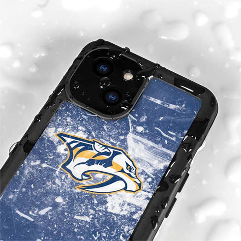NHL Nashville Predators Frozen iPhone 13 Mini Waterproof Case
