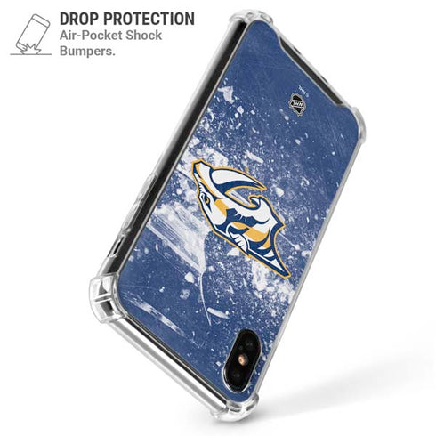 NHL Nashville Predators Frozen iPhone XS Max Clear Case