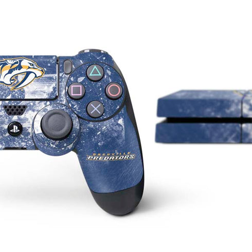 NHL Nashville Predators Frozen PS4 Console and Controller Bundle Skin