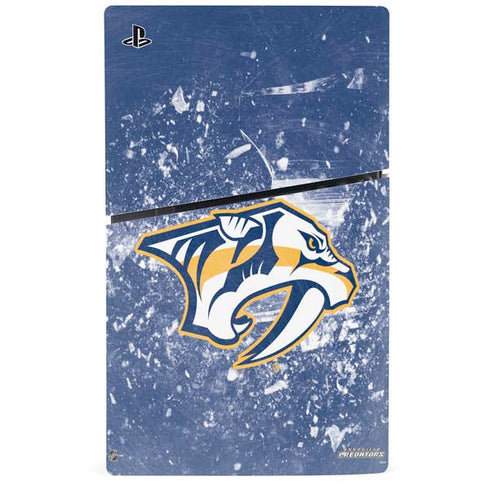 NHL Nashville Predators Frozen PS5 Slim Disk Console Skin