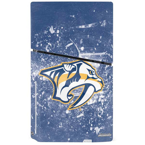 NHL Nashville Predators Frozen PS5 Slim Disk Console Skin