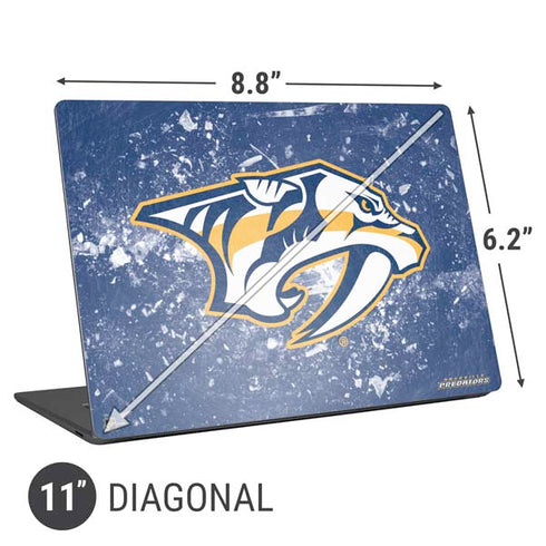 NHL Nashville Predators Frozen Universal Laptop 11in (8.8 x 6.2in) Skin