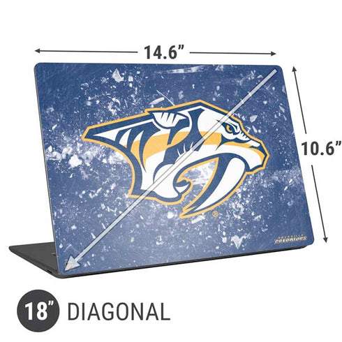 NHL Nashville Predators Frozen Universal Laptop 18in (14.6 x 10.6in) Skin