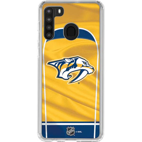 NHL Nashville Predators Jersey Galaxy A21 Clear Case