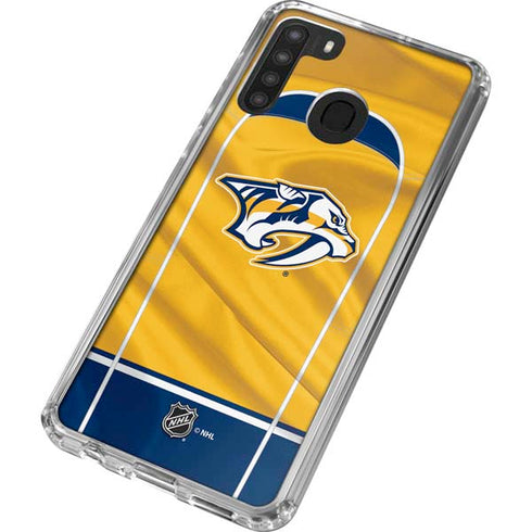 NHL Nashville Predators Jersey Galaxy A21 Clear Case