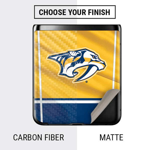 NHL Nashville Predators Jersey Galaxy Z Flip Skin