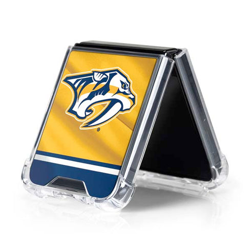 NHL Nashville Predators Jersey Galaxy Z Flip5 5G Clear Case