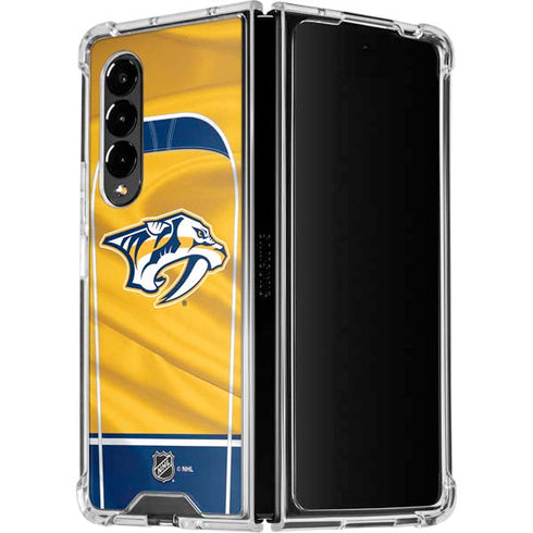 NHL Nashville Predators Jersey Galaxy Z Fold4 5G Clear Case