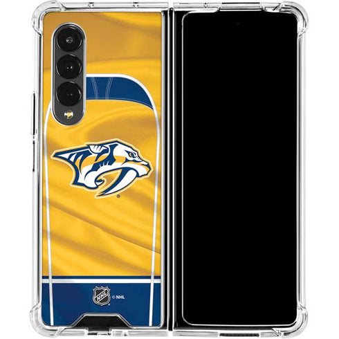 NHL Nashville Predators Jersey Galaxy Z Fold4 5G Clear Case