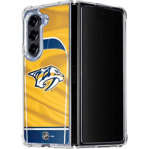 NHL Nashville Predators Jersey Galaxy Z Fold5 5G Clear Case