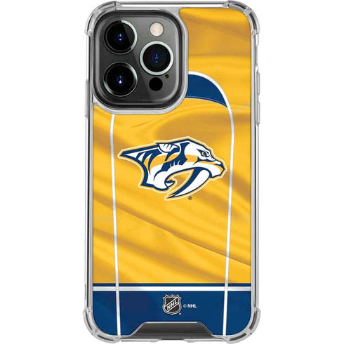 NHL Nashville Predators Jersey iPhone 14 Pro Clear Case