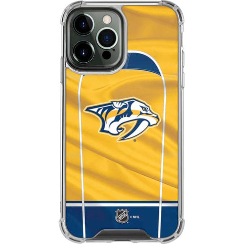 NHL Nashville Predators Jersey iPhone 14 Pro Max Clear Case