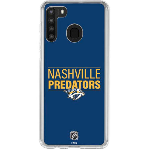 NHL Nashville Predators Lineup Galaxy A21 Clear Case