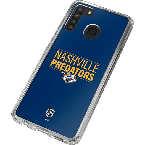NHL Nashville Predators Lineup Galaxy A21 Clear Case