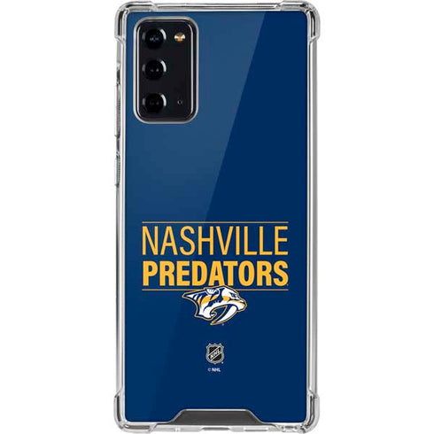 NHL Nashville Predators Lineup Galaxy Note20 5G Clear Case