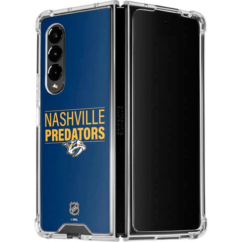 NHL Nashville Predators Lineup Galaxy Z Fold4 5G Clear Case