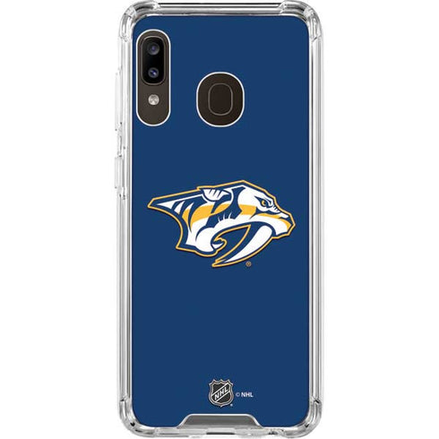 NHL Nashville Predators Logo Galaxy A30 Clear Case