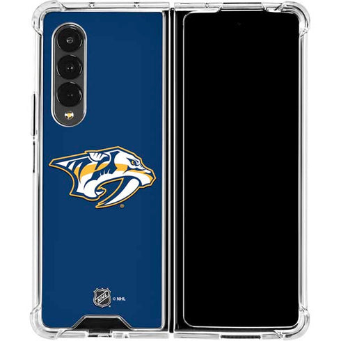 NHL Nashville Predators Logo Galaxy Z Fold4 5G Clear Case