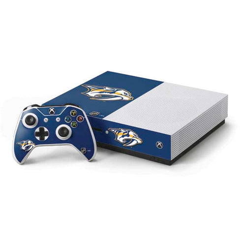NHL Nashville Predators Logo Xbox One S Console and Controller Bundle Skin