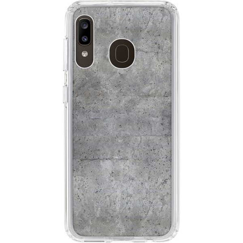 Natural Grey Concrete Galaxy A20 Clear Case