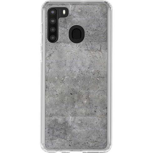 Natural Grey Concrete Galaxy A21 Clear Case
