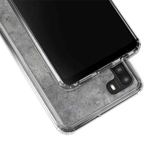 Natural Grey Concrete Galaxy A21 Clear Case