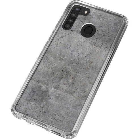 Natural Grey Concrete Galaxy A21 Clear Case