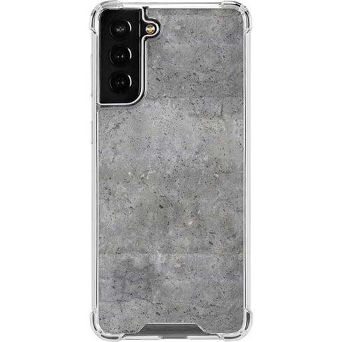 Natural Grey Concrete Galaxy S21 FE Clear Case