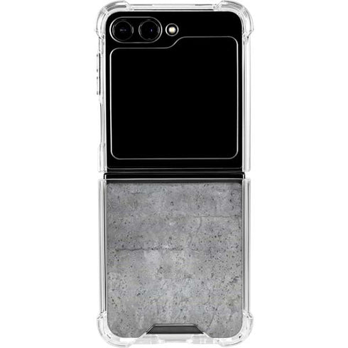 Natural Grey Concrete Galaxy Z Flip5 5G Clear Case