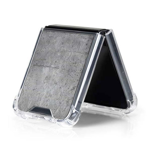 Natural Grey Concrete Galaxy Z Flip5 5G Clear Case