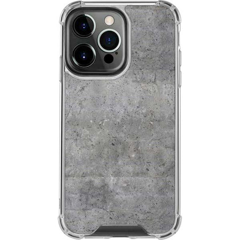 Natural Grey Concrete iPhone 14 Pro Clear Case