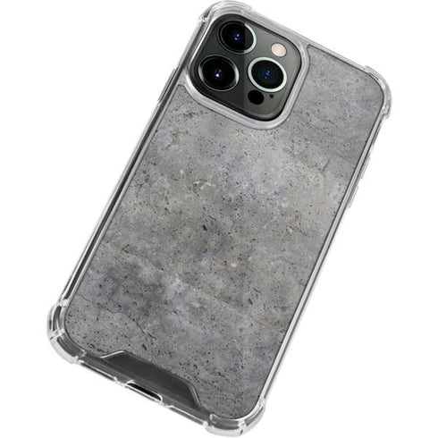 Natural Grey Concrete iPhone 14 Pro Clear Case
