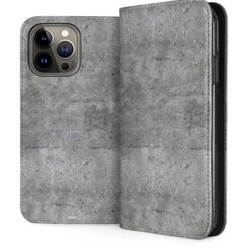 Natural Grey Concrete iPhone 14 Pro Max Folio Case