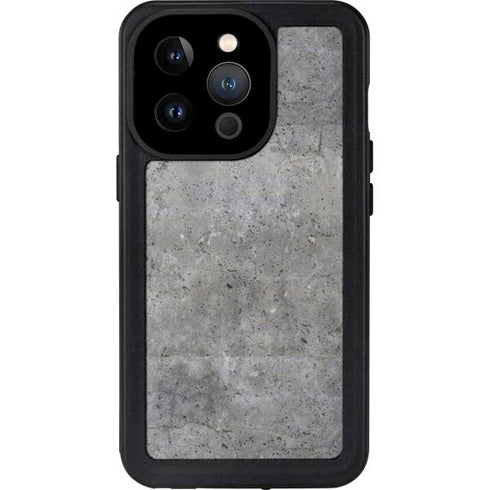 Natural Grey Concrete iPhone 14 Pro Waterproof Case