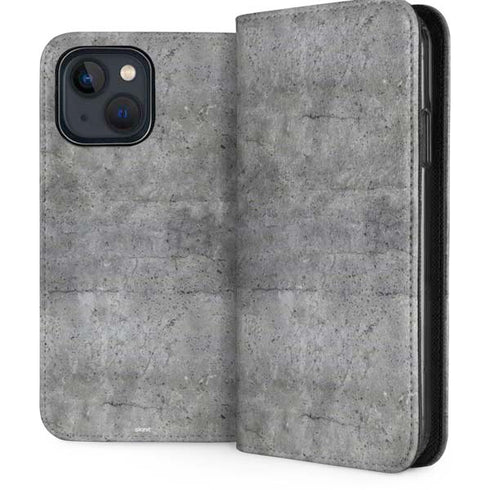 Natural Grey Concrete iPhone 15 Plus Folio Case