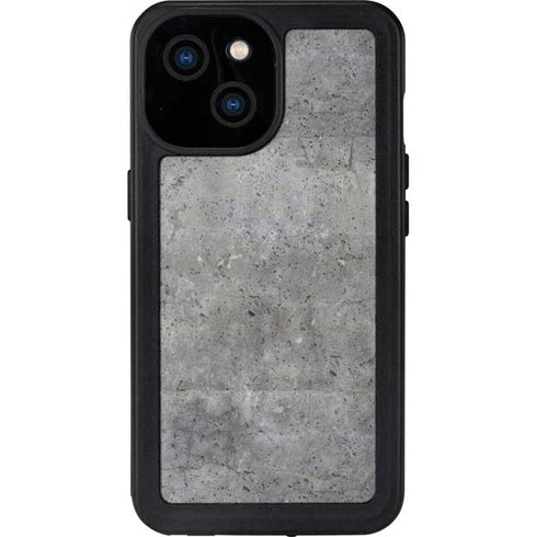 Natural Grey Concrete iPhone 15 Waterproof Case