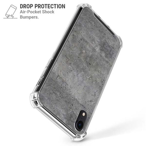 Natural Grey Concrete iPhone XR Clear Case