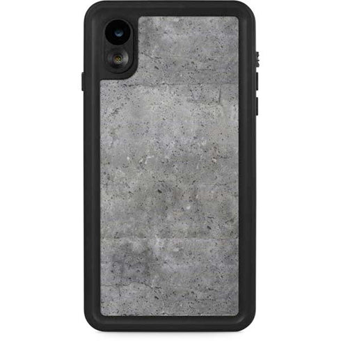 Natural Grey Concrete iPhone XR Waterproof Case